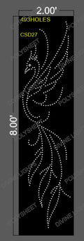 CSD27 CUSTOM DESIGN 8X2 FEET 493 HOLES