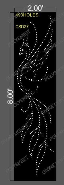 CSD27 CUSTOM DESIGN 8X2 FEET 493 HOLES