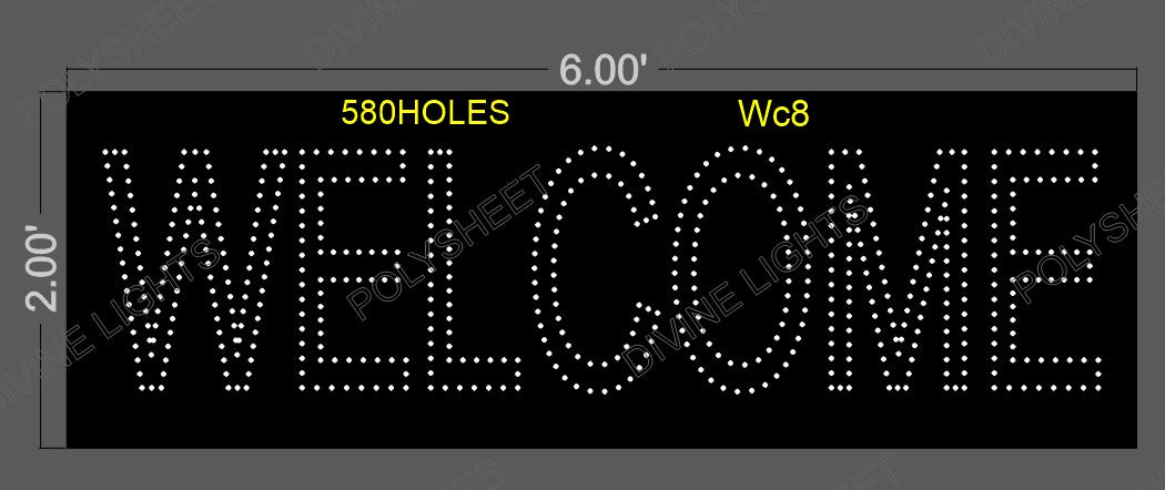 WC8 WELCOME 2X6 FEET 580 HOLES