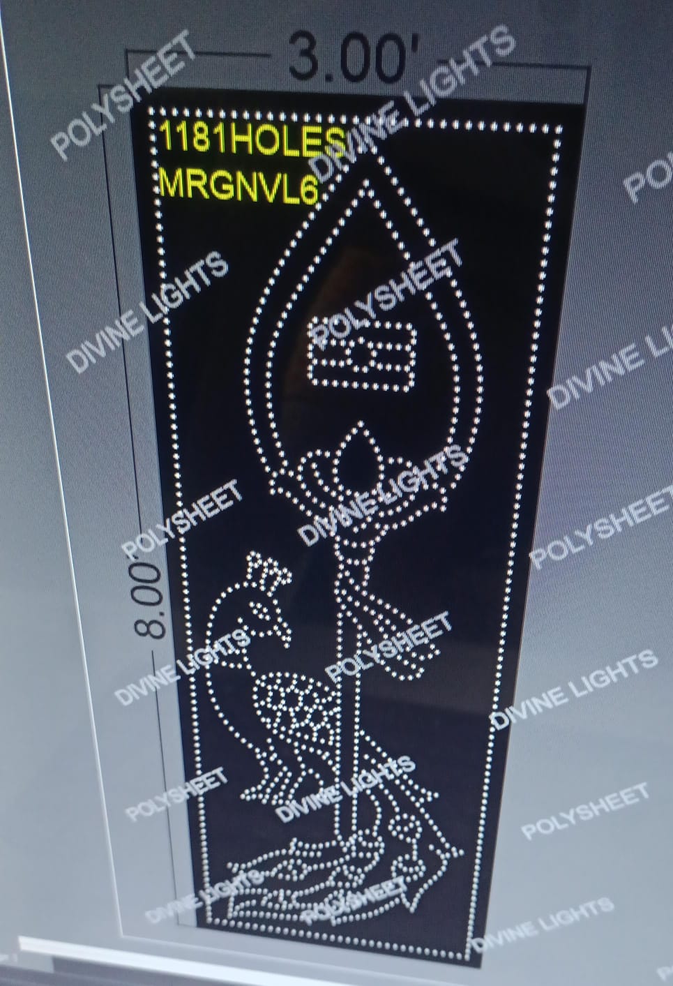 MRGNVL6 MURGAN VELL 8X3 FEET 1181 HOLES