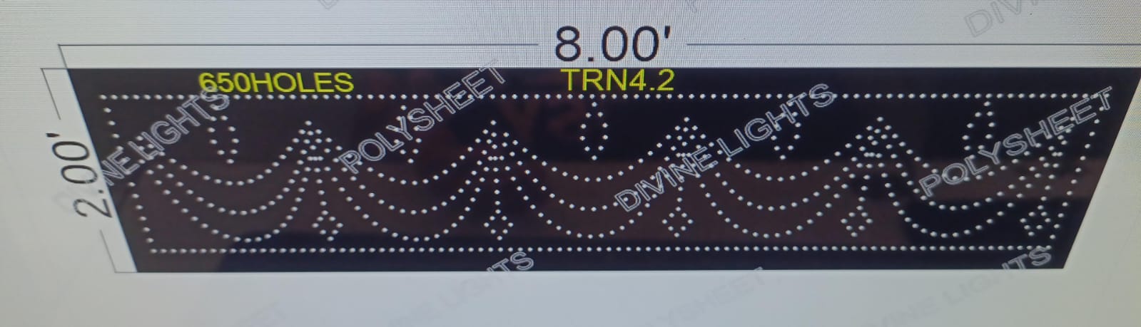 TRN4.2 TORAN 2X8 FEET 650 HOLES