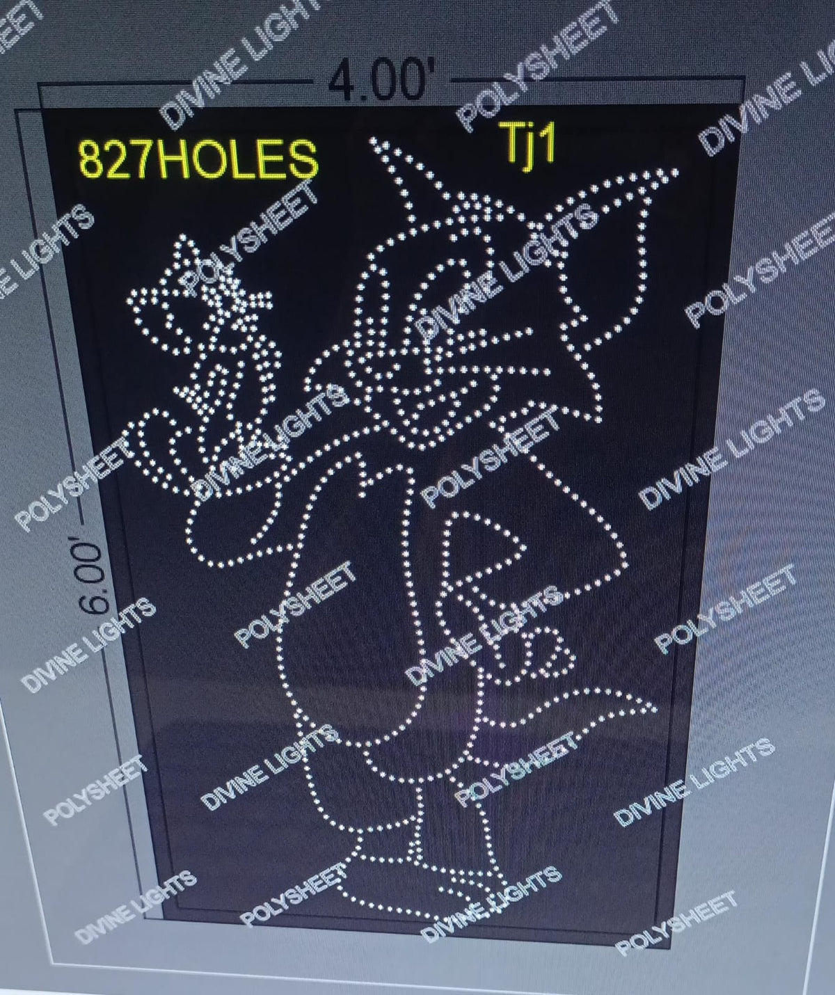 TJ1 TOM AND JERRY 6X4 FEET 827 HOLES