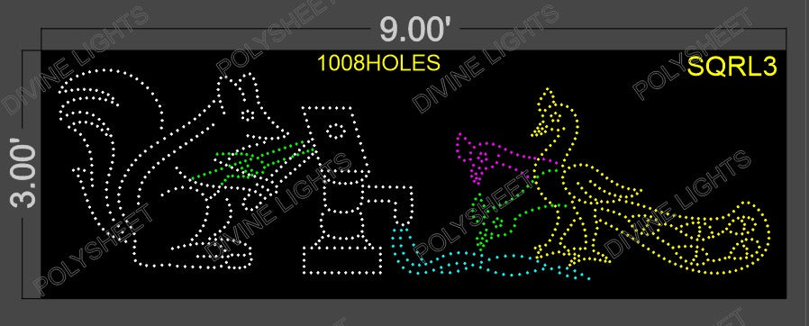 SQRL3 SQUIRREL 3X9 FEET 1008 HOLES