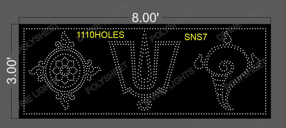 SNS7 SANKHU NAMAM SAKHRAM 3X8 FEET 1110 HOLES
