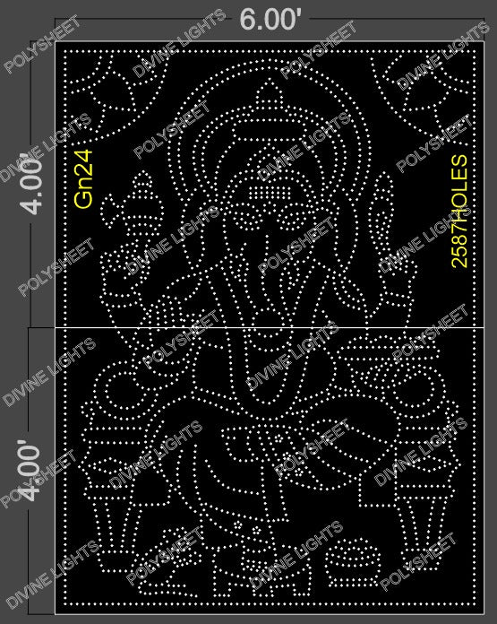 GN24 GANESHJI 8X6 FEET 2587 HOLES (2PART)