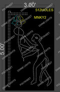 MNKY2 MONKEY 5X3 FEET 512 HOLES