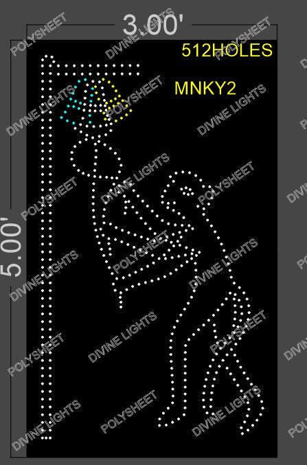 MNKY2 MONKEY 5X3 FEET 512 HOLES