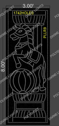 PLLR9 PILLAR 8X3 FEET 1742 HOLES