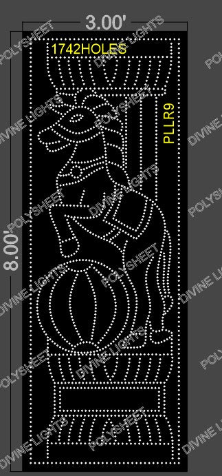 PLLR9 PILLAR 8X3 FEET 1742 HOLES