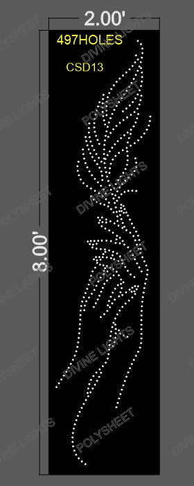 CSD13 CUSTOM DESIGN 8X2 FEET 497 HOLES