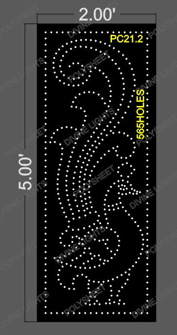 PC21.2 PEACOCK 5X2 FEET 565 HOLES