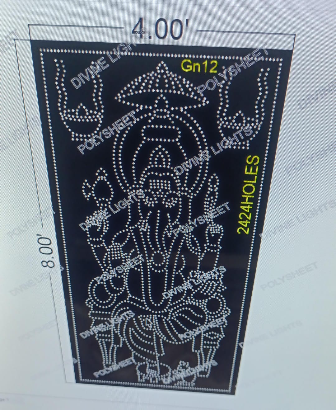 GN12 GANESHJI 8X4 FEET 2424 HOLES