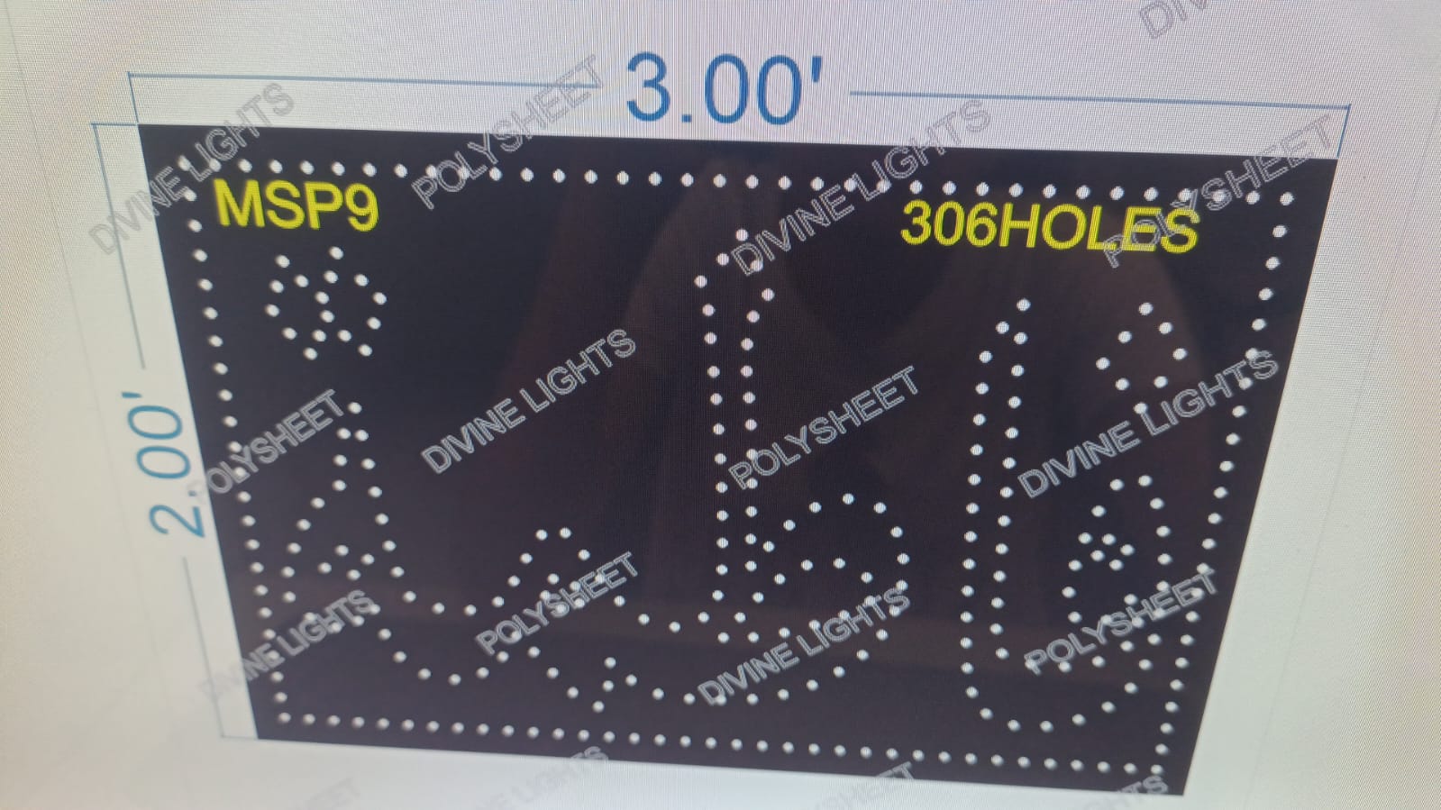 MSP9 MUSLIM PART 2X3 FEET 306 HOLES