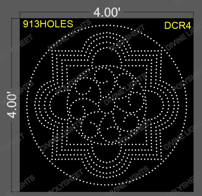 DCR4 DESIGNER CIRCLE 4X4 FEET 913 HOLES