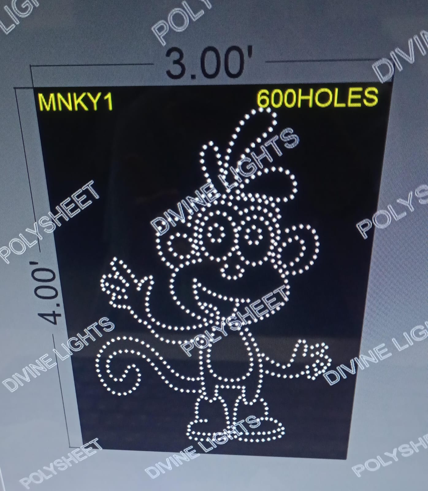 MNKY1 MONKEY 4X3 FEET 600 HOLES