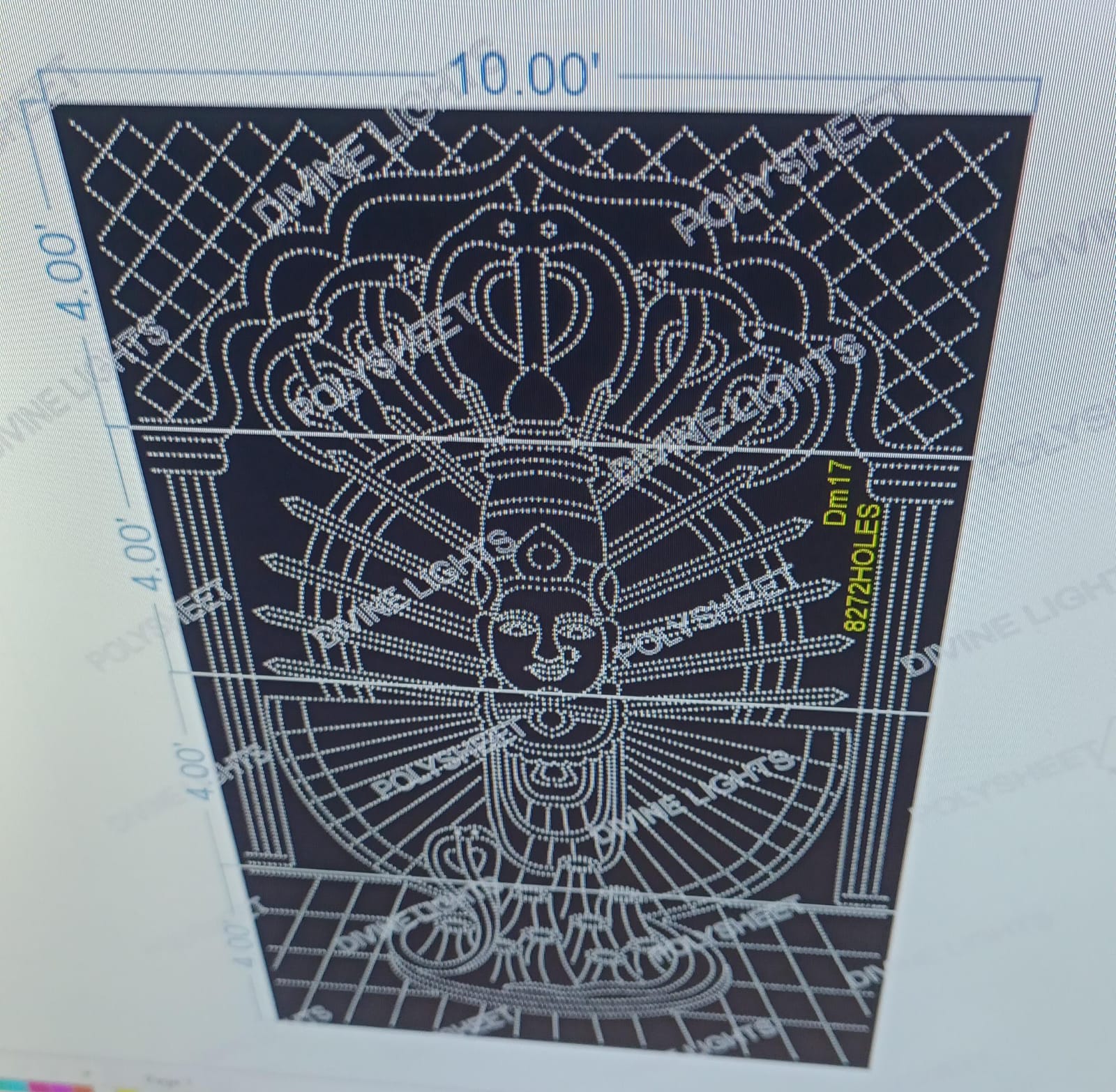 DM17 DEVI MATA 16X10 FEET 8272 HOLES (4 PARTS)