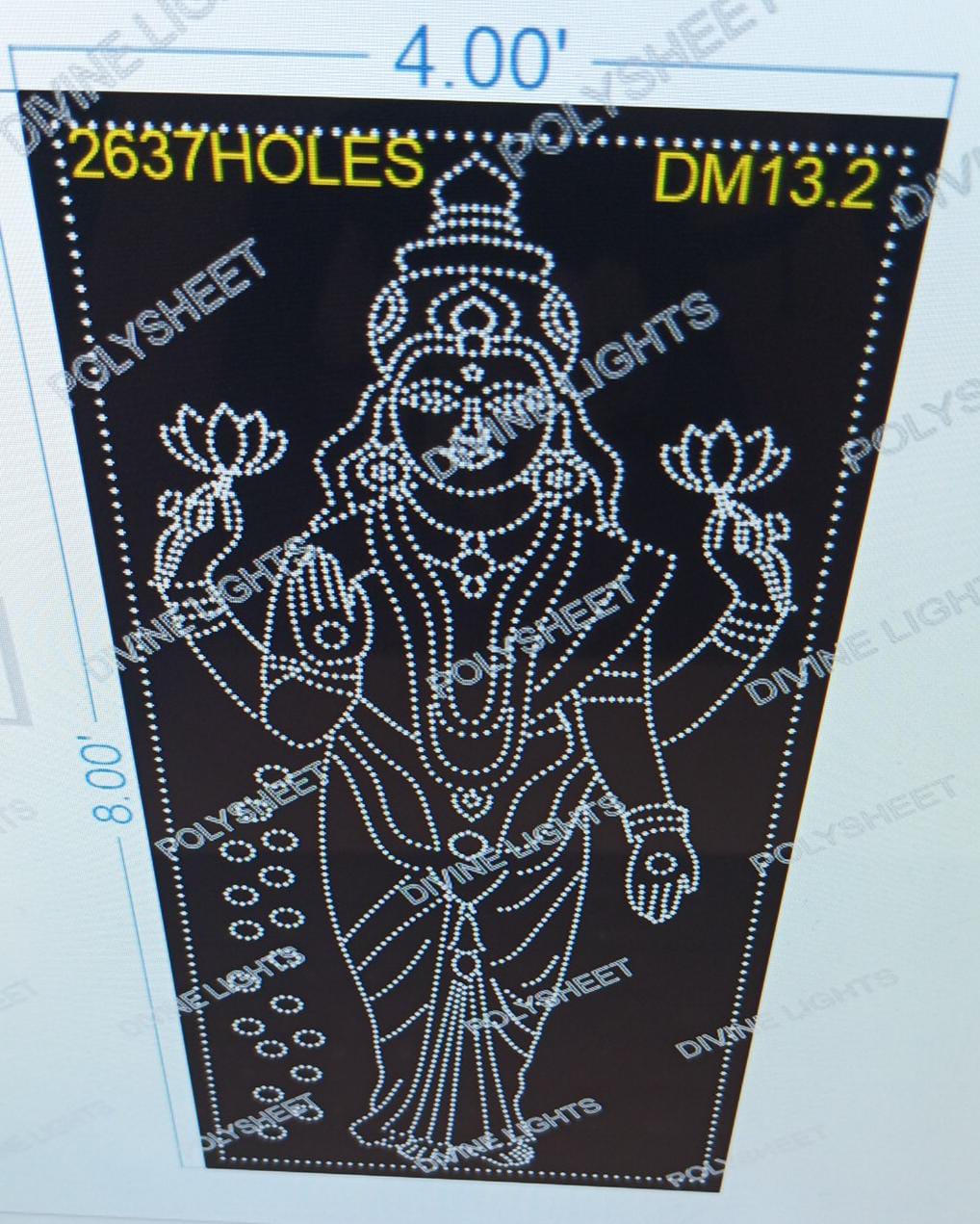DM13.2 DEVI MATA 8X4 FEET 2637 HOLES