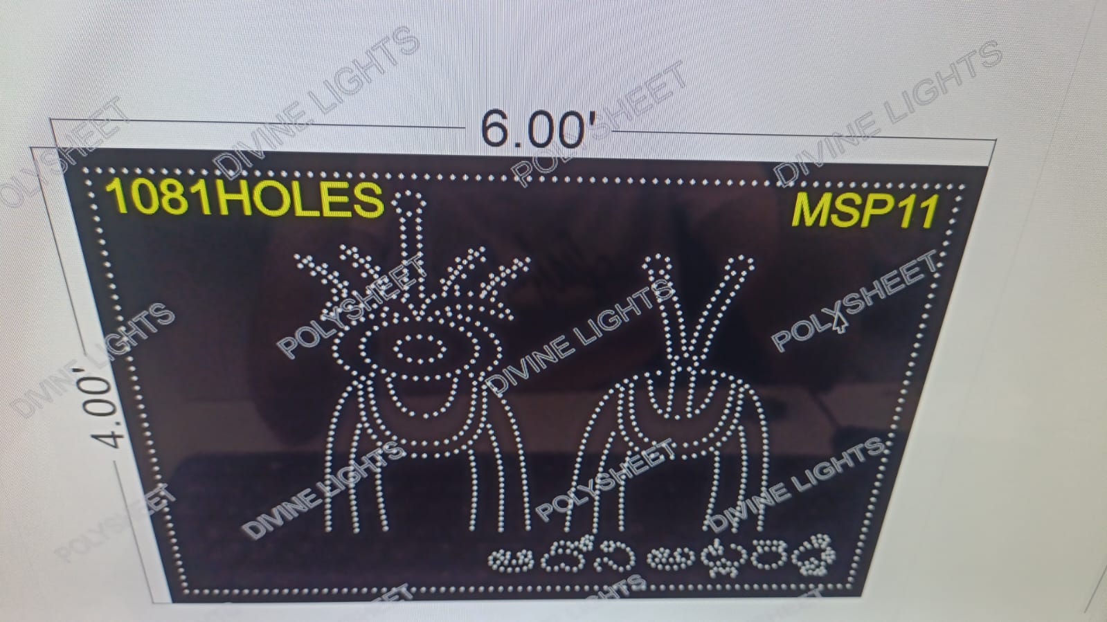 MSP11 MUSLIM PART 4X6 FEET 1081 HOLES