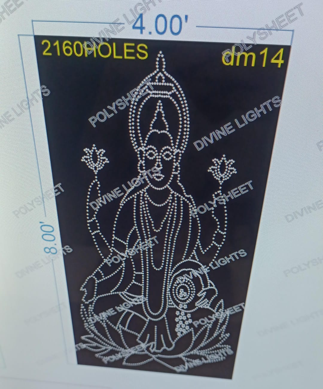 DM14 DEVI MATA 8X4 FEET 2160 HOLES