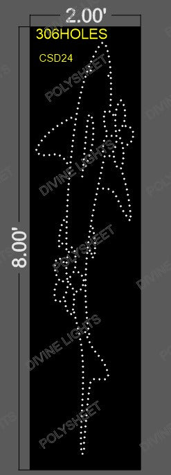 CSD24 CUSTOM DESIGN 8X2 FEET 306 HOLES
