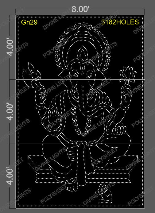GN29 GANESHJI 12X8 FEET 3182 HOLES (3 PARTS )