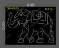ELE10 ELEPHANT 3X4 FEET 790 HOLES