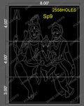 SP9 SHIV PARVTI 12X8 FEET 2558 HOLES  (3 PARTS )