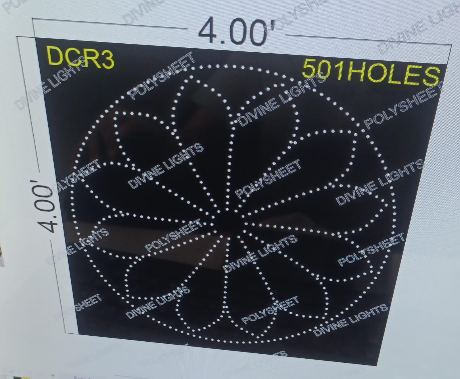 DCR3 DESIGNER CIRCLE 4X4 FEET 501 HOLES