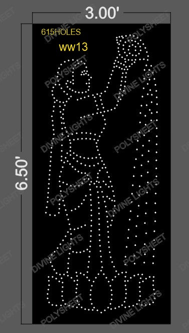 WW13 WATER WITH WOMEN 6.5X3 FEET 615 HOLES