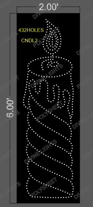 CNDL2 CANDLE 6X2 FEET 432 HOLES