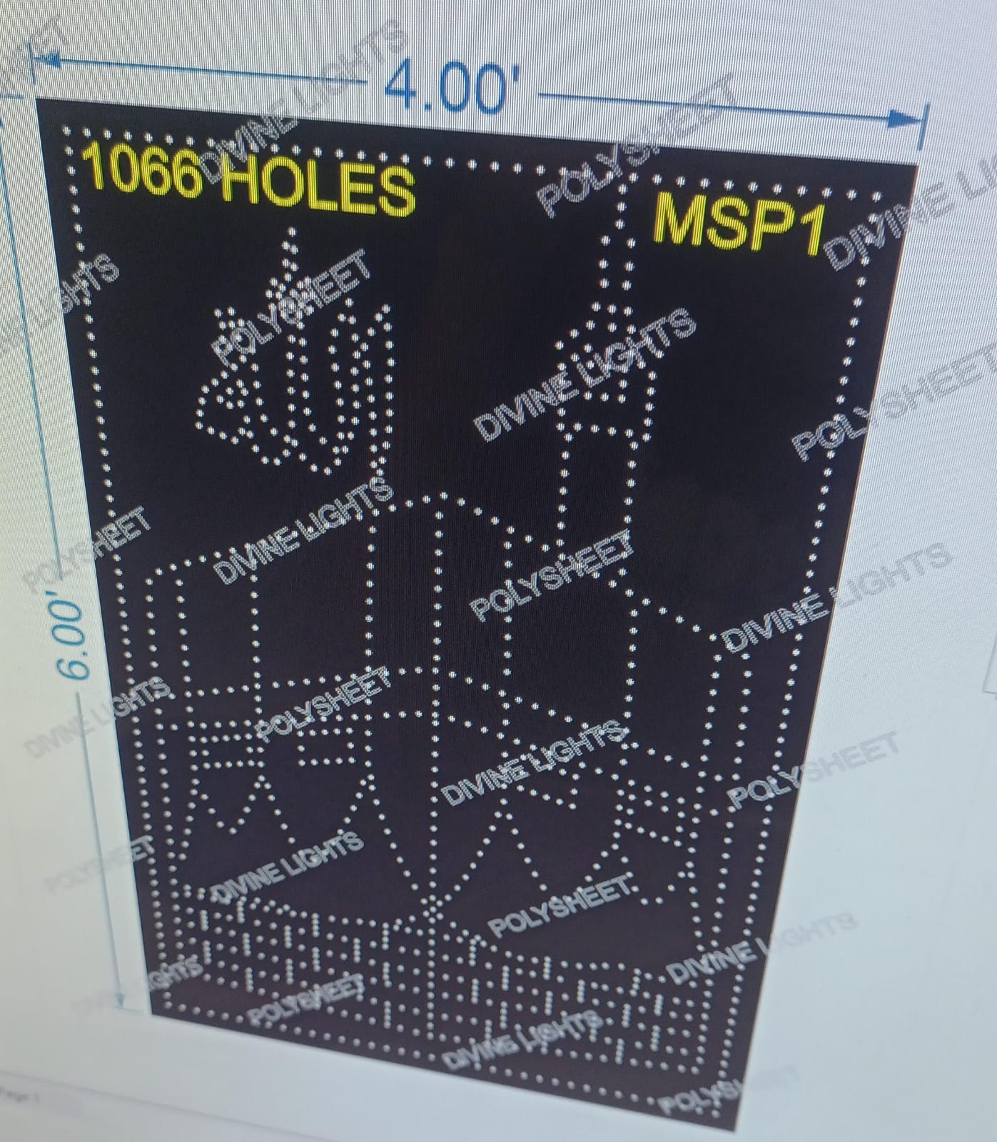 MSP1 MUSLIM PART 6X4 FEET 1066 HOLES