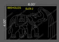 ELE8.2 ELEPHANT 4X6  FEET 885 HOLES