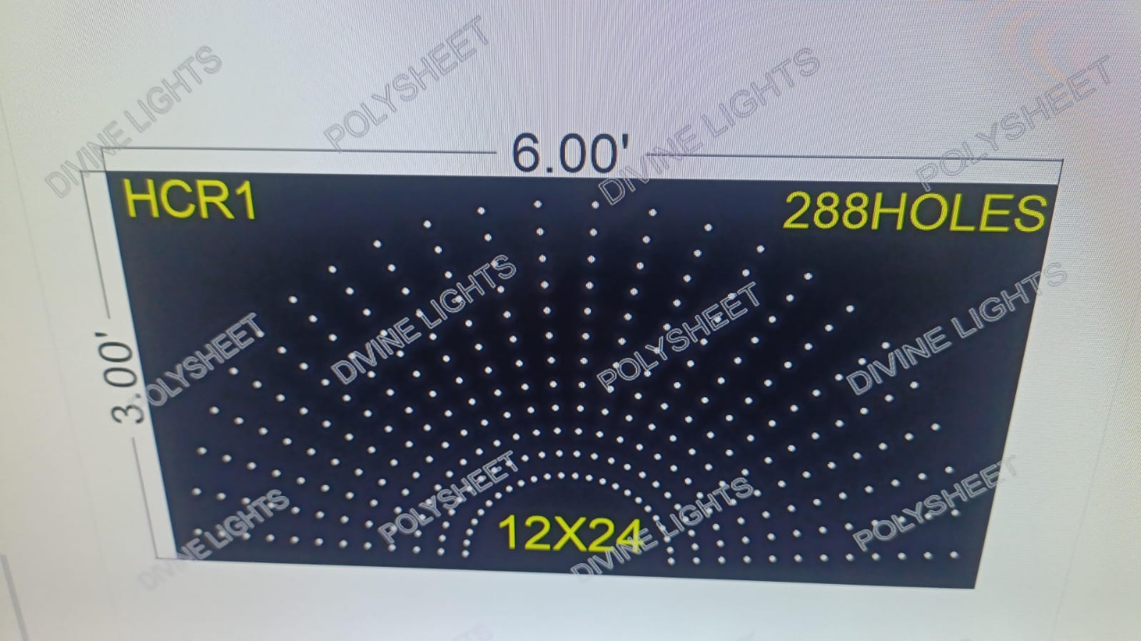 HCR1 HALF SCREEN 3X6 FEET 288 HOLES