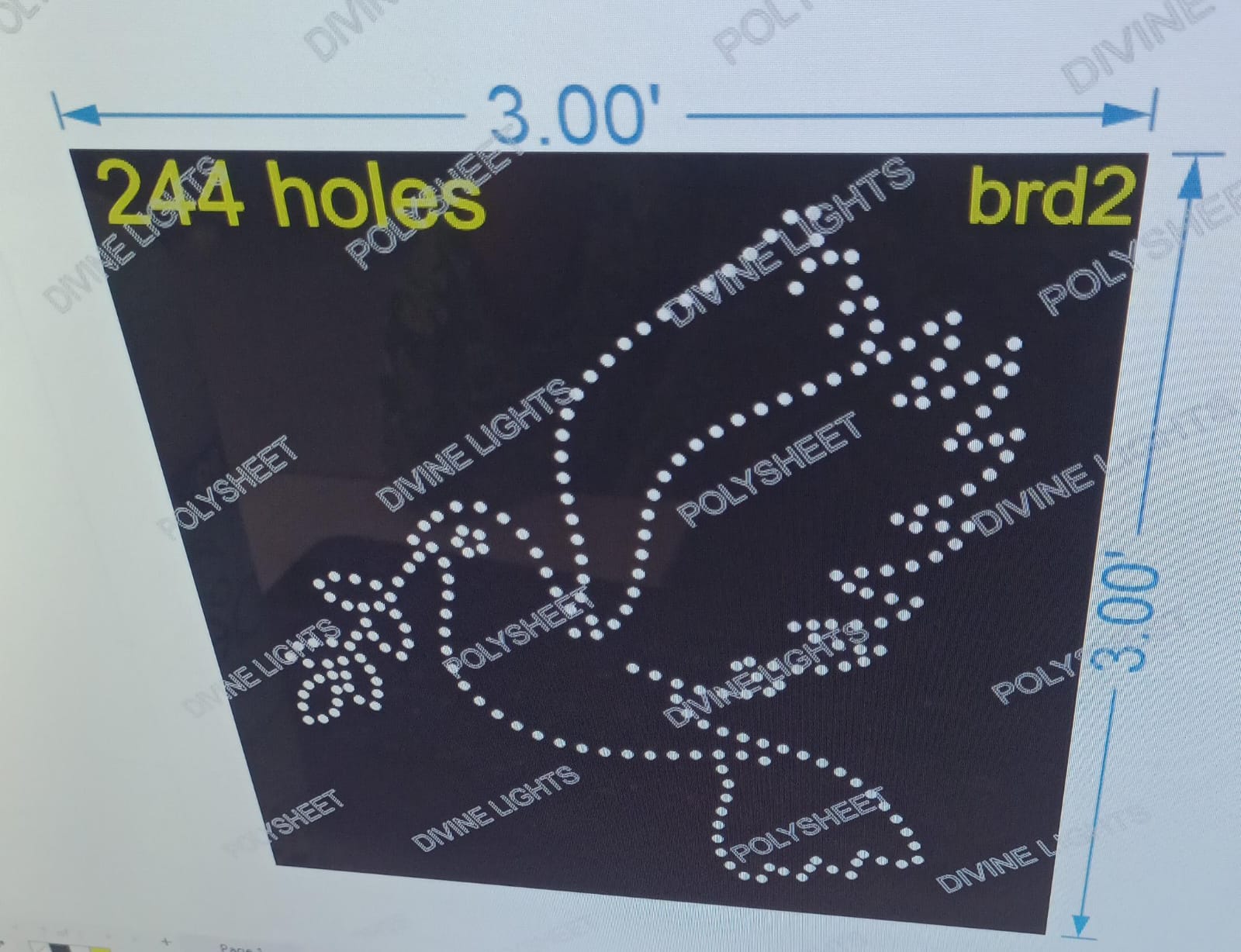 BRD2 BIRD 3X3 FEET 244 HOLES