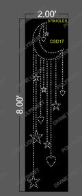 CSD17 CUSTOM DESIGN 8X2 FEET 579 HOLES