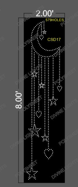 CSD17 CUSTOM DESIGN 8X2 FEET 579 HOLES