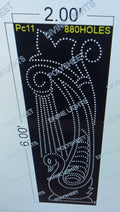 PC11 PEACOCK 6X2 FEET 880 HOLES
