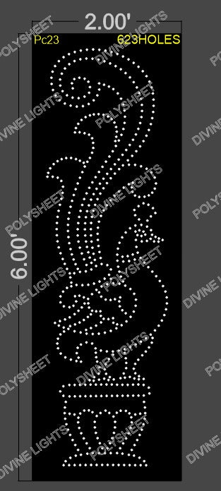 PC23 PEACOCK 6X2 FEET 623 HOLES