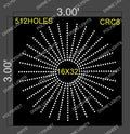 CRC8 CIRLCE 3X3 FEET 512 HOLES