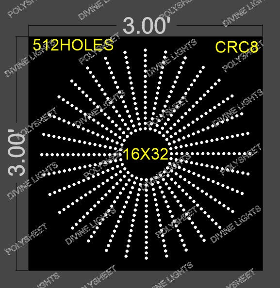 CRC8 CIRLCE 3X3 FEET 512 HOLES