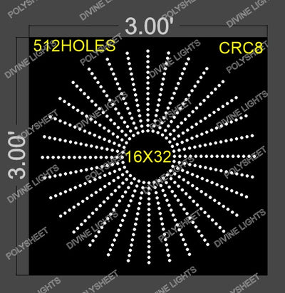CRC8 CIRLCE 3X3 FEET 512 HOLES