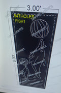 FISH1 FISH - DOLPHIN  8X3 FEET 947 HOLES