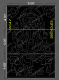 GN24.2  GANESJI 12X8 FEET 2587 HOLES (3PARTS)