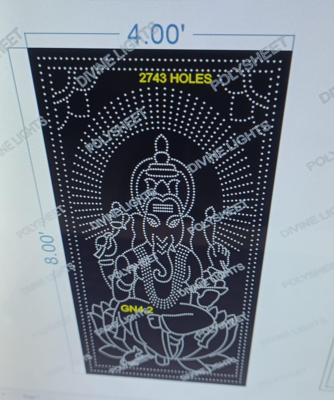 GN4.2 GANESHJI 8X4 FEET 2743 HOLES