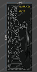 WW10 WATER WITH WOMAN 8X3 FEET 1300 HOLES