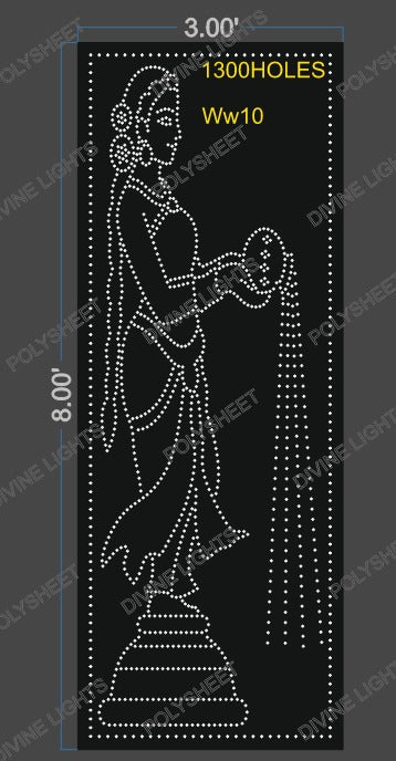 WW10 WATER WITH WOMAN 8X3 FEET 1300 HOLES