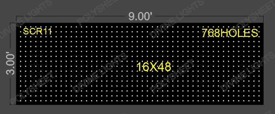 SCR11 SCREEN 3X9 FEET 768 HOLES