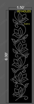 FLR13 FLOWER 1.5X6 FEET 601 HOLES