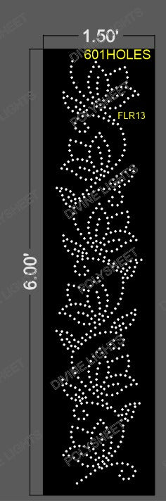FLR13 FLOWER 1.5X6 FEET 601 HOLES
